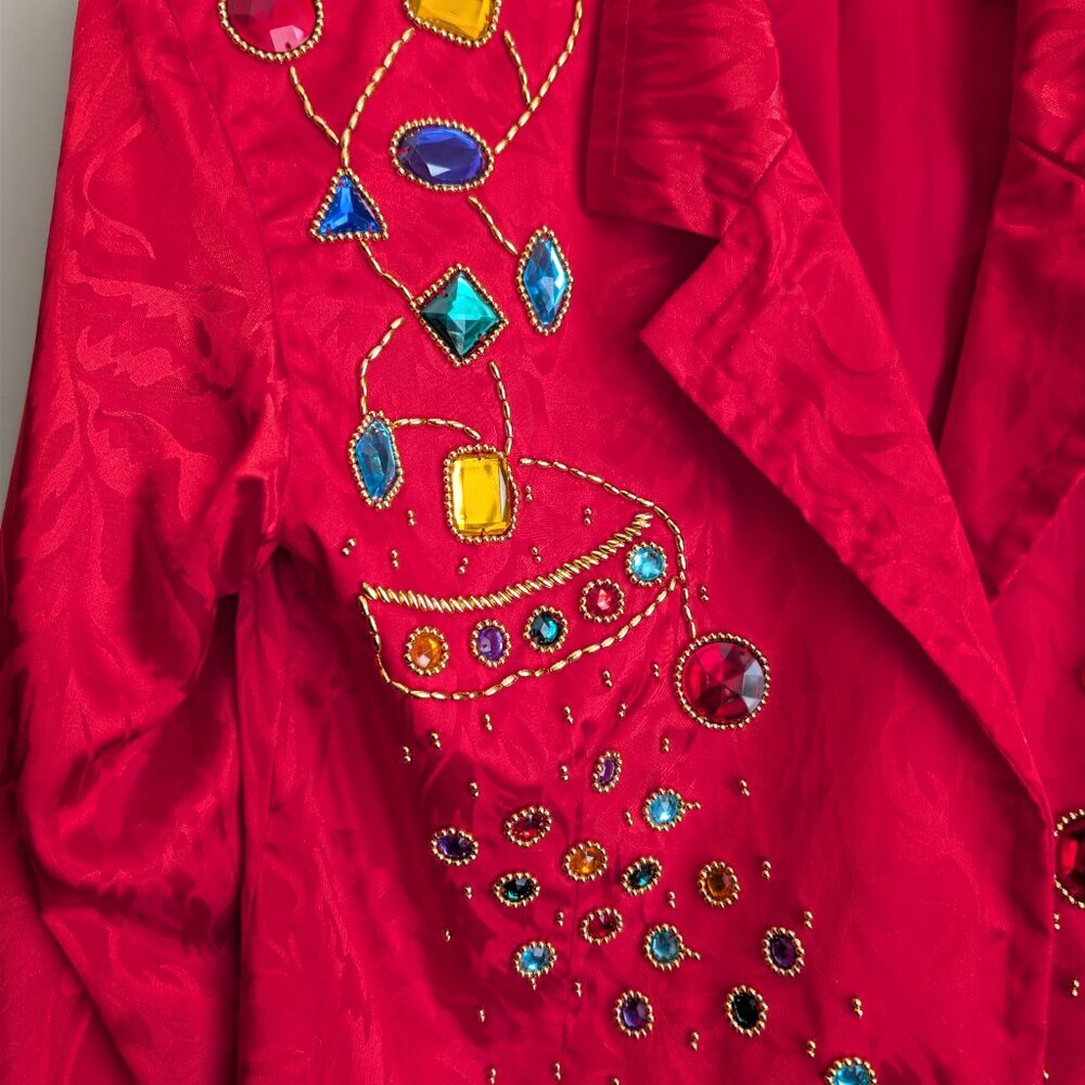 Vintage Simply Tops Bejewelled Maximalism 80s Blazer - Picture 7 of 16